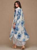 Women's Button-Front Printed Chiffon Long Cardigan ZMZ3036G4XT