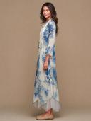 Women's Button-Front Printed Chiffon Long Cardigan ZMZ3036G4XT