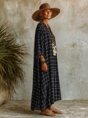 Women's Casual Loose Plaid-Print Maxi Dress ZMZ3083G4XT