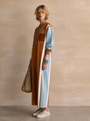 Women's Fashionable Color-Block High-Stretch Cotton Long-Sleeve Sweatshirt Dress ZMZ0431H4SWL