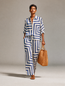 Women's Geometric Print Shirt And Wide-Leg Pants Two-Piece Set ZMZ0464H3XT
