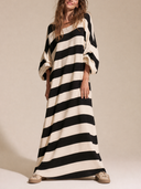 Women's Loose Striped Casual Sporty Maxi Dress ZMZ0412H5XT