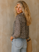 Women's Leopard Print Long-sleeve Shirt ZMZ0457H4XT