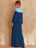 Women's Casual Color-Block Top And Skirt Two-Piece Set ZMZ0420H8XT