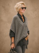 Women's American Retro Casual Loose V-Neck Sweater Vest ZMZ0530H3ZYY