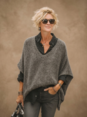 Women's American Retro Casual Loose V-Neck Sweater Vest ZMZ0530H3ZYY