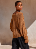 Women's Cable Knit Wrap V-Neck Oversized Sweater ZMZ0652H9XT
