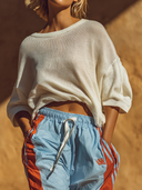 Women's Off-Shoulder Loose-Fit Cropped Knit Sweater ZMZ0622H4XT