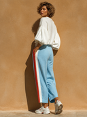 Women's Casual Top And Color-Block Wide-Leg Pants Two-Piece Set ZMZ0669H3XT