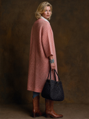 Women's American Retro Casual Lapel And Single-Breasted Closure Calf-Length Knit Cardigan ZMZ0568H6ZYY