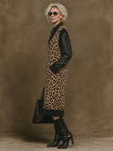 Women's American Retro Casual Leopard Print V-Neck Knit Midi Vest Dress ZMZ0728H6ZYY