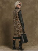 Women's American Retro Casual Leopard Print V-Neck Knit Midi Vest Dress ZMZ0728H6ZYY