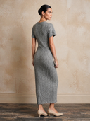Women's Short-Sleeve Ribbed Knit Slim-Fit Maxi Dress ZMZ1076H0XT