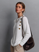 Women's Classic Casual Ribbed Crew-Neck Long-Sleeve Loose T-Shirt ZMZ1093H6ZYY
