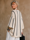 Women's Classic Vintage Casual Crew-Neck Lantern-Sleeve Loose Sweater ZMZ1186H2ZYY