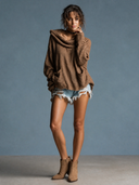 Women's Vintage Casual Cotton-Linen Loose Long-Sleeve Hooded Pullover Shirt ZMZ1175H3ZJY