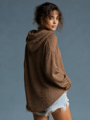 Women's Vintage Casual Cotton-Linen Loose Long-Sleeve Hooded Pullover Shirt ZMZ1175H3ZJY