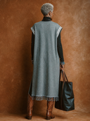 Women's Classic Casual In Air-Layer Fabric With Crew Neck Sleeveless Vest-Style Dress ZMZ0786H5ZYY