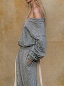 Women's Casual V-Neck Long-Sleeve Sweatshirt ZMZ1107H5XT