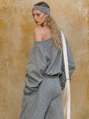 Women's Casual V-Neck Long-Sleeve Sweatshirt ZMZ1107H5XT