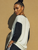 Women's Loose Color-Block T-Shirt And Cargo Pants Two-Piece Set ZMZ1072H9XT