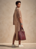 Women's Classic Camel Top And Skirt Two-piece Set ZMZ1378H2SWL