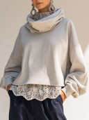 Women's Casual Loose-Fit Turtleneck/Cowl-Neck Hoodie ZMZ1064H9XT