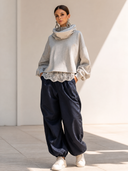 Women's Casual Loose-Fit Turtleneck/Cowl-Neck Hoodie ZMZ1064H9XT
