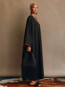 Women's Vintage-Style Elegant Casual Cotton-Linen V-Neck Long-Sleeve Loose Maxi Dress ZMZ1499H7ZYY