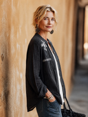 Women's Vintage-Style Elegant Casual – Embroidered Cotton-Linen, Mandarin Collar, Single-Breasted Lightweight Jacket ZMZ1475H7ZYY