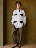 Women's Vintage-Style Casual Stand-Collar Cotton-Linen With Multiple Pockets Jacket ZMZ1440H4ZYY