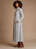 Women's Long-sleeved Button-front Maxi Dress ZMZ1755H4XT