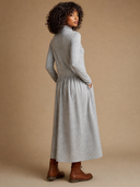 Women's Long-sleeved Button-front Maxi Dress ZMZ1755H4XT