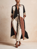 Women's Autumn Classic Color Block Cotton Trench Coat ZMZ1738H9SWL