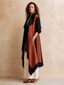 Women's Classic Autumn Faux Suede Color-Block Trench Coat ZMZ1710H3SWL