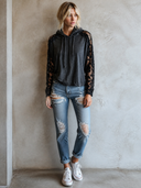 Women's Retro Casual Lace-trimmed Cotton Hooded Sweatshirt ZMZ1870H3ZJY