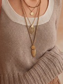 Women U‑Neck Contrast Trim Short Sleeve Knit Top, Boho Elastic Waist Slim Fit Pullover Sweater For Autumn ZMZ1746H5YZH