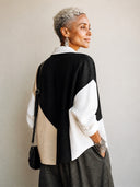 Women's Classic Retro Color-Block Cotton-Linen Jacket ZMZ1817H3SWL