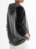 Women's Color-blocked Stacked Collar Drawstring Long-sleeved Hooded Pullover ZMZ1814H1XT