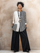 Women's Retro Cotton Patchwork Three-Quarter Sleeve Top ZMZ1978H1SWL