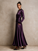 Women's Urban Casual Satin Pleated Maxi Dress ZMZ1913H1XT