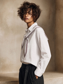 Women's Cotton Simple Sailor Collar Shirt ZMZ1928H6XT