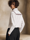 Women's Cotton Simple Sailor Collar Shirt ZMZ1928H6XT