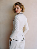 Women's Classic Bound-edge Single-button Single-vent Blazer ZMZ2000H2SWL