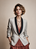 Women's Classic Single-Button Slim-Fit Blazer With Single Back Vent ZMZ2052H0SWL