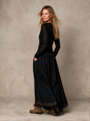 Women's Retro Urban Quiet Luxury Sequined Zipper Top And Skirt Set ZMZ2157H0ZJY