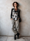 Women's Vintage Floral Print Three-button Vest ZMZ2168H3SWL