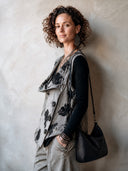 Women's Vintage Floral Print Three-button Vest ZMZ2168H3SWL