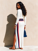 Women's Resort Style Ribbed Knit Long-Sleeved Knit Maxi Dress ZMZ2071H1XT