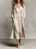 Women's Resort Style Knitted Tassel Long Cardigan ZMZ2169H3XT